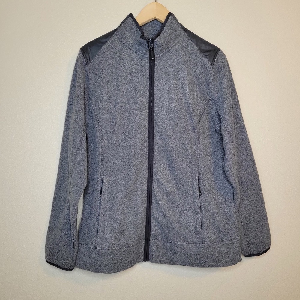 NWT Cutter & Buck Spark Systems Fleece Men's Gray Black Jacket Size XL